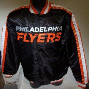 PHILADELPHIA FLYERS Starter Snap Down Jacket BLACK